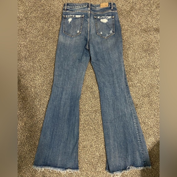 BKE Billie Women's Blue Flare Jeans - Picture 4 of 5